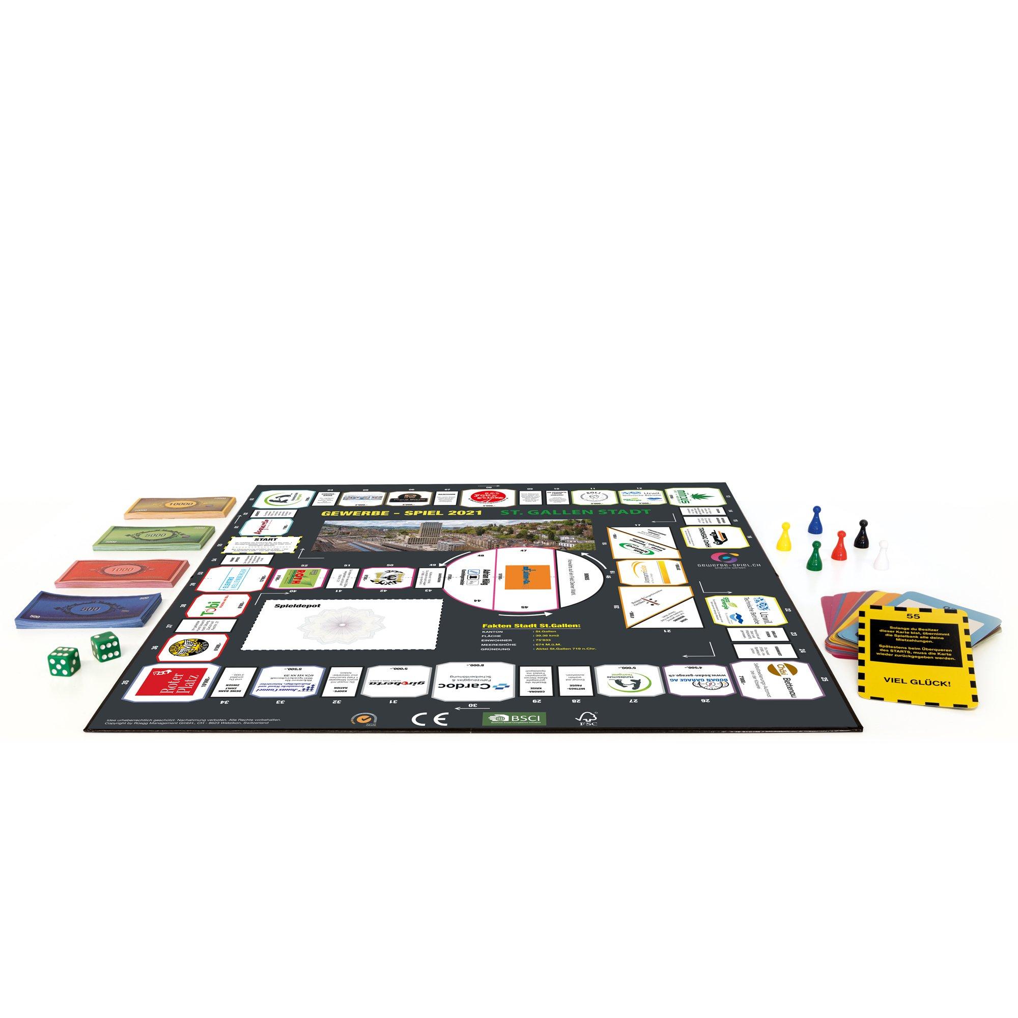 GEWERBE-SPIEL  Brettspiel ST.GALLEN Stadt (Deutsch) 