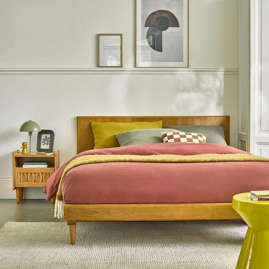 La Redoute Intérieurs Vintage-Bett Quilda mit Lattenrost  