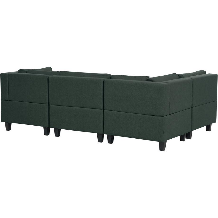 Beliani U-förmiges Sofa aus Stoff  UNSTAD  