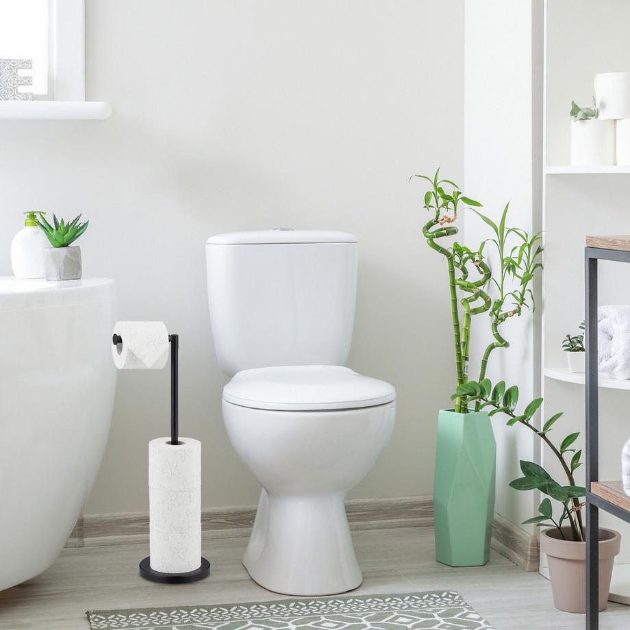 B2X Porta carta igienica nero  