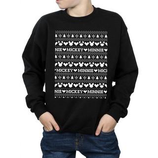 Disney  Mickey And Minnie Christmas Fair Isle Sweatshirt 