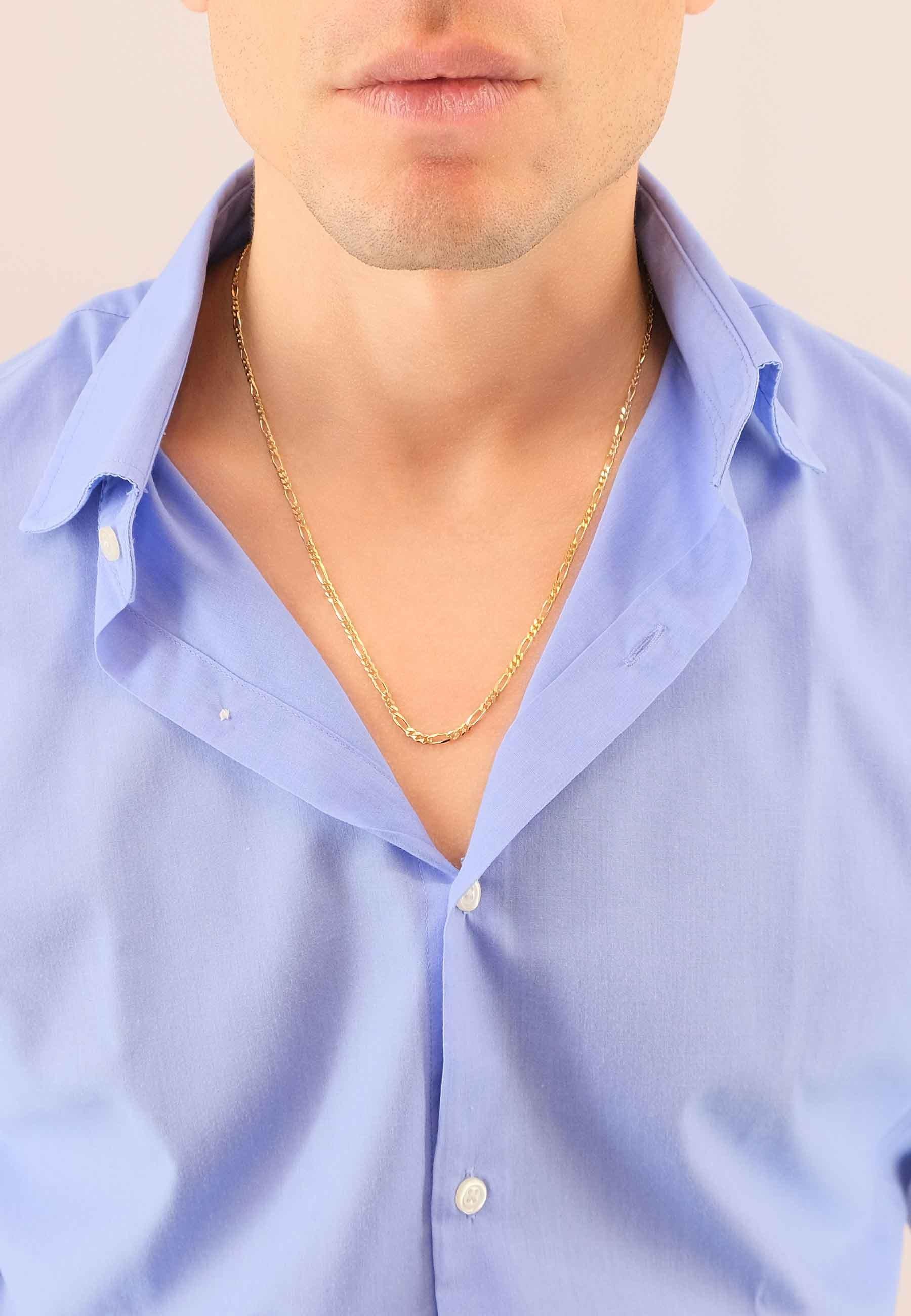 MUAU Schmuck  Collier Figaro Gelbgold 750, 2.9mm, 50cm 