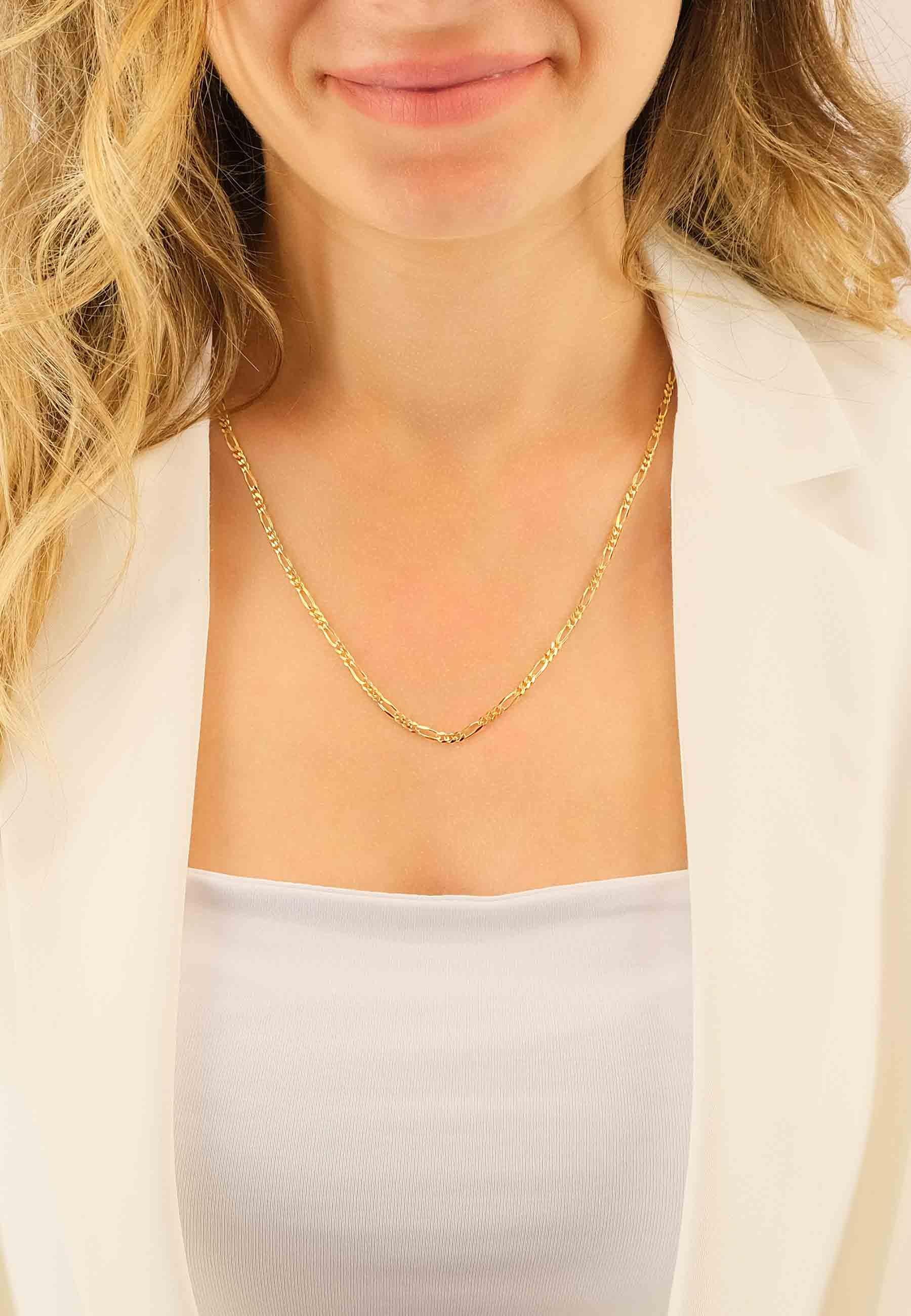 MUAU Schmuck  Collier Figaro Gelbgold 750, 2.9mm, 50cm 