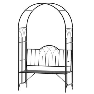 Rosenbogen mit Bank