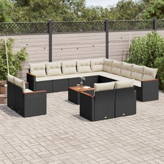 VidaXL set divano da giardino Polirattan  