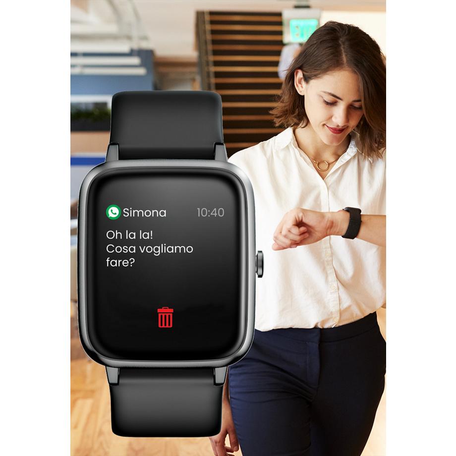 Techmade  Smart Watch Move Silver Black 