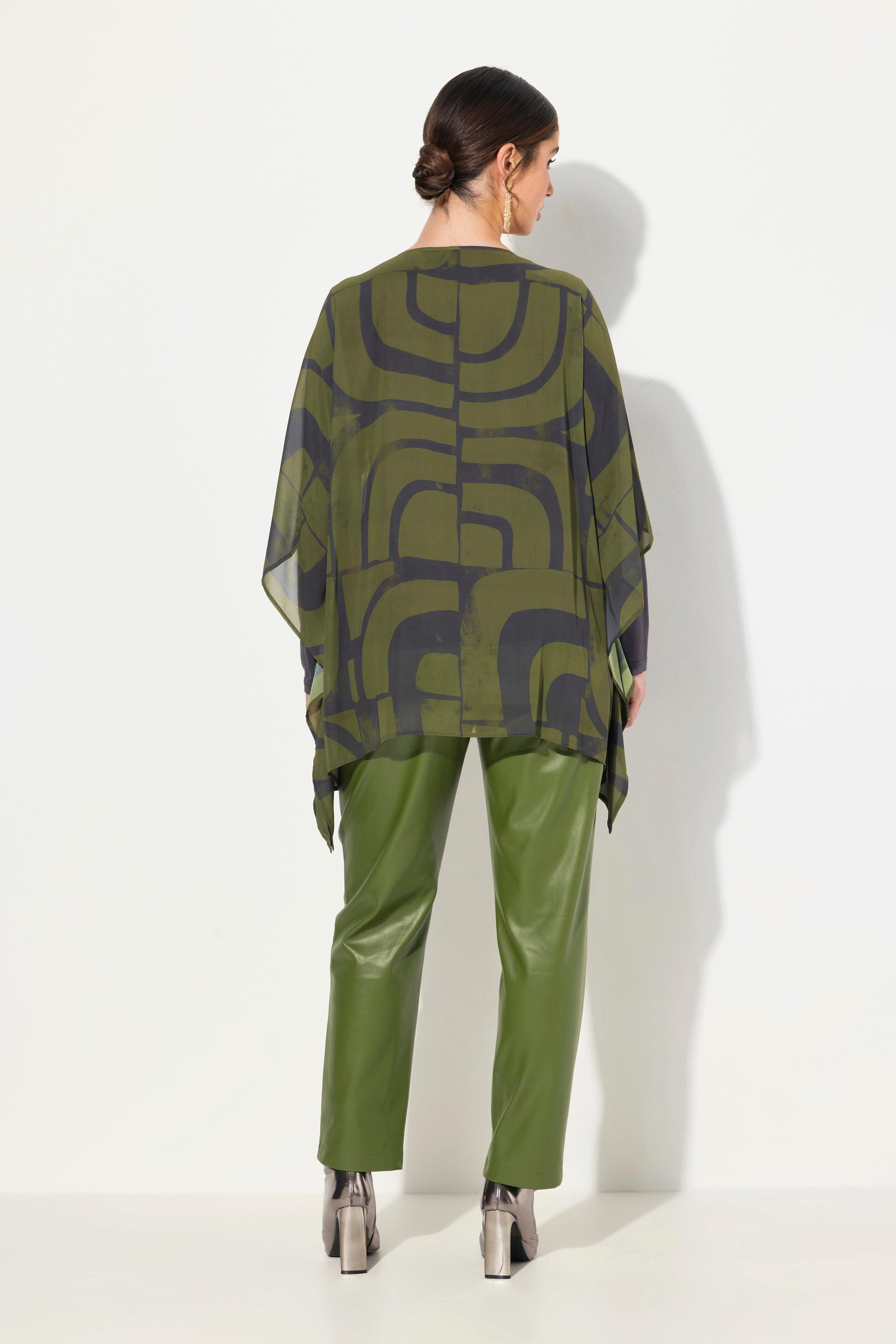 Ulla Popken Tunique Oversize Double Couche Col Rond  