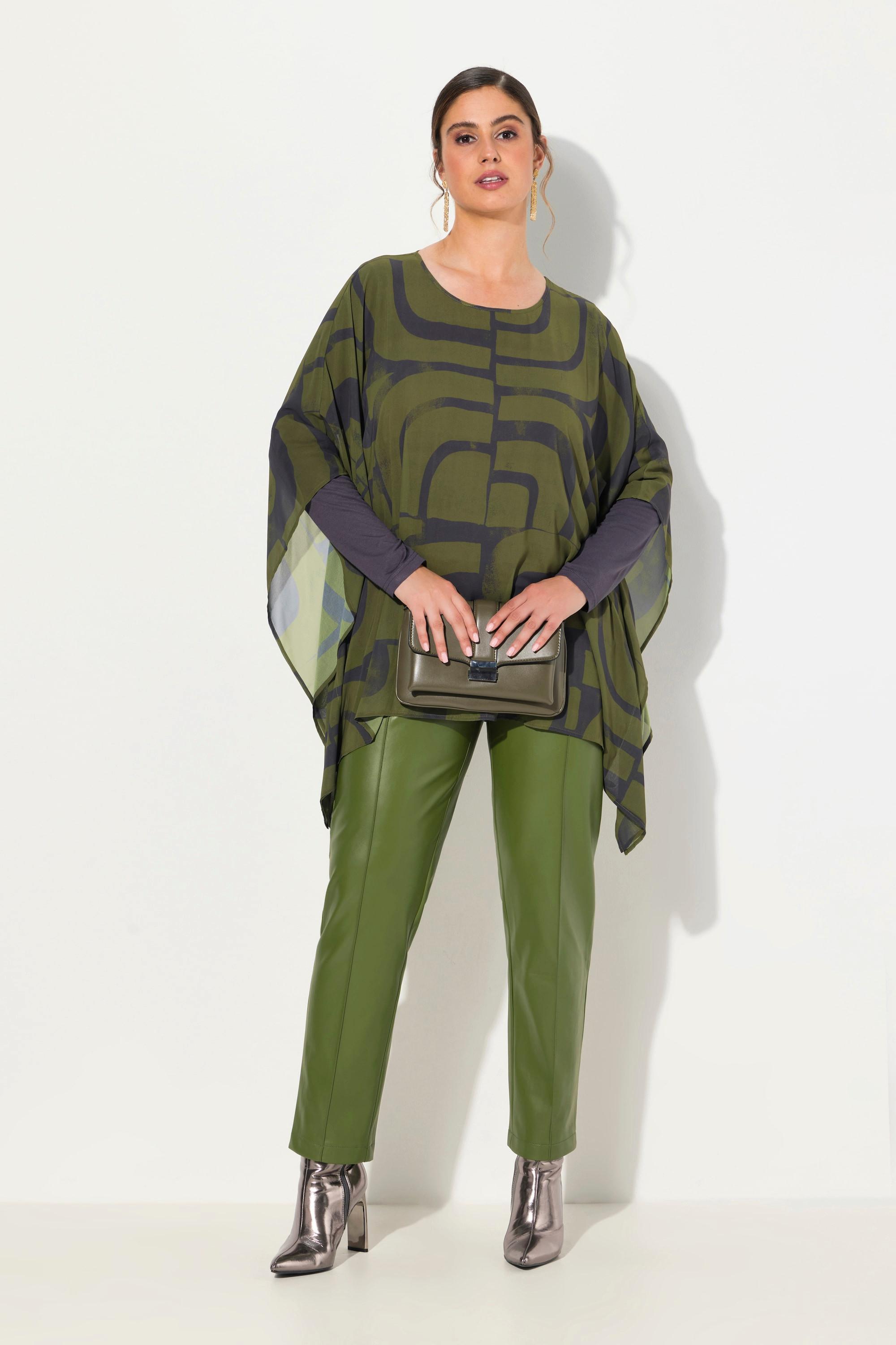 Ulla Popken Tunique Oversize Double Couche Col Rond  