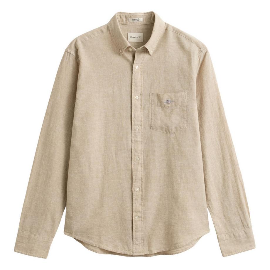 GANT Chemisette  Pack de 1 Confortable à porter-REGULAR COTTON LINEN SHIRT  