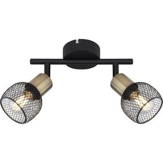 mutoni Faretto Fiastra metallo nero opaco 2xE14  