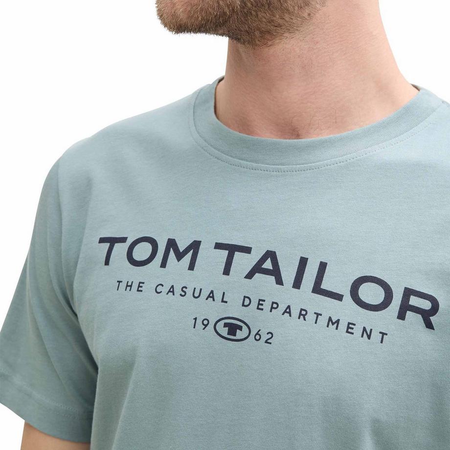 TOM TAILOR Maglietta Uomini Confezione da 1 Vestibilità confortevole-T-Shirt with Print  