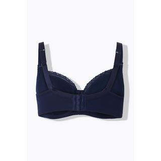 Ulla Popken  Reggiseno con ferretto, jacquard, pizzo, nappa e coppa C-F 