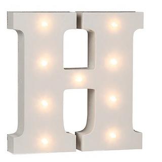 Ootb Lettres en bois lumineuses LED "H"  