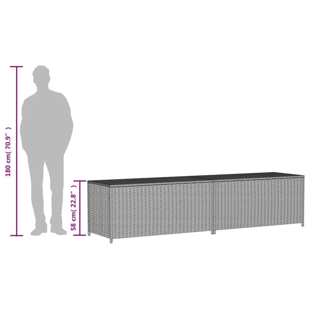 VidaXL Boîte de rangement de jardin rotin synthétique  