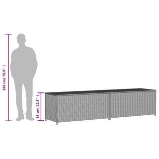 VidaXL Boîte de rangement de jardin rotin synthétique  