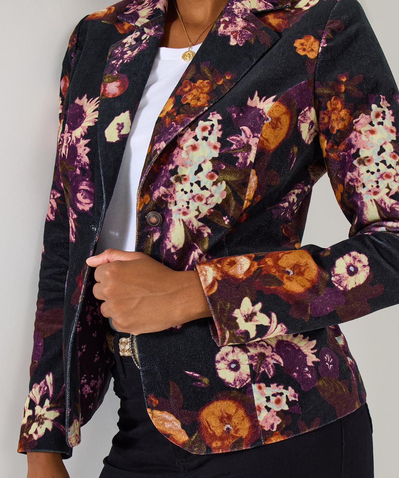 Joe Browns Blazer in Moleskin con Motivo Floreale  