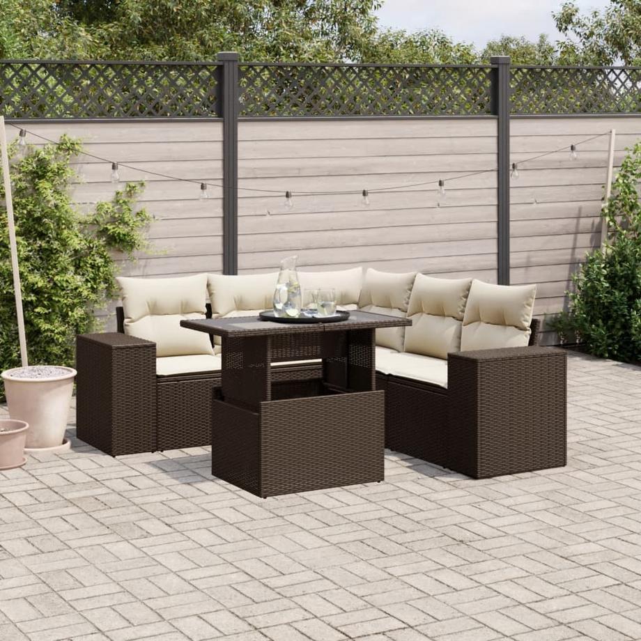 VidaXL set divano da giardino Polirattan  