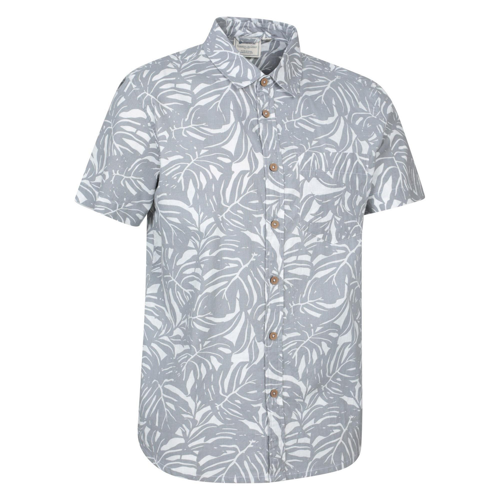Mountain Warehouse Kurzarm Hemd mit tropischem Print Button Down  