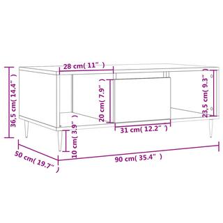 VidaXL Table basse bois d'ingénierie  