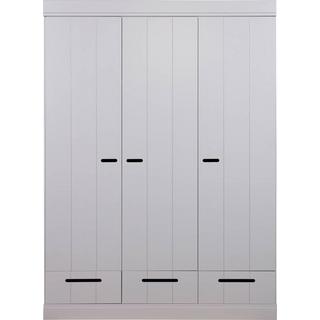 mutoni Armoire Connect 3 portes 3 tiroirs en béton de pin gris (FSC)  