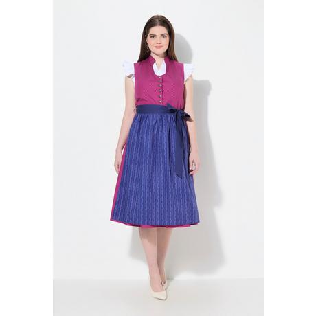 Ulla Popken Dirndl Stehkragen Schmuckknöpfe Ärmellos  