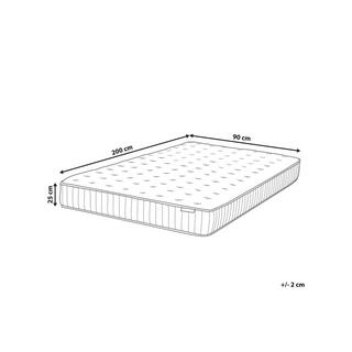 Beliani Matelas à ressorts ensachés en mousse à mémoire de forme avec gel en Ressorts ensachés PLEASANT - Dur  