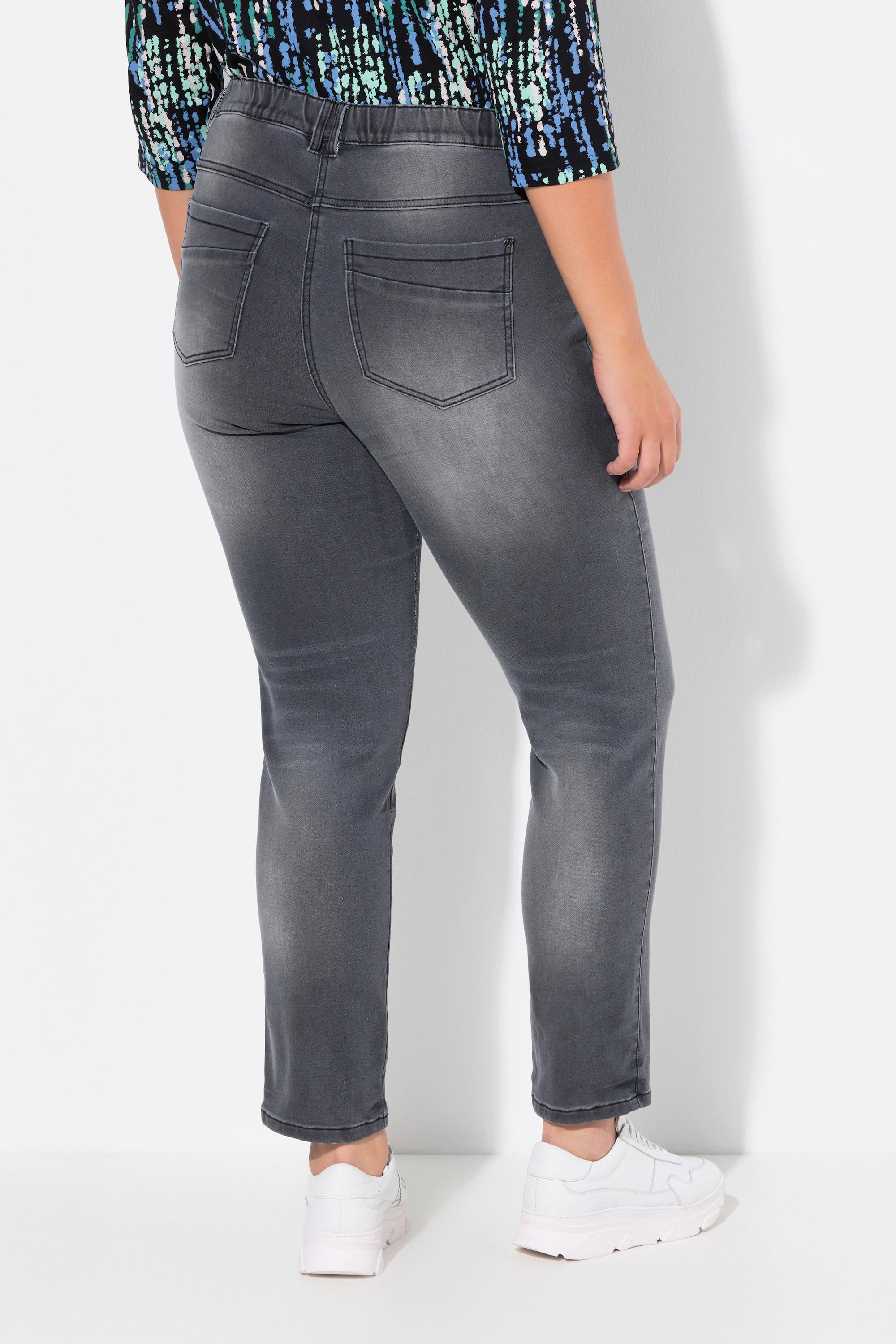 Ulla Popken  Jeggings modello Sienna dal taglio aderente con cintura elastica e passanti 