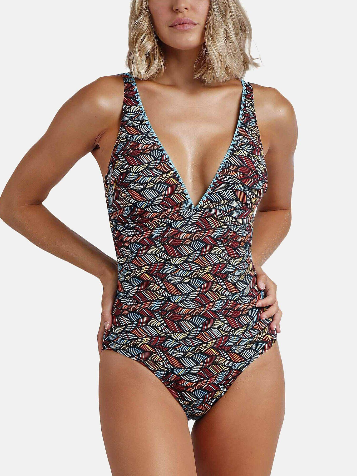 Admas  Maillot de bain une pièce préformé Ethnic Feathers 