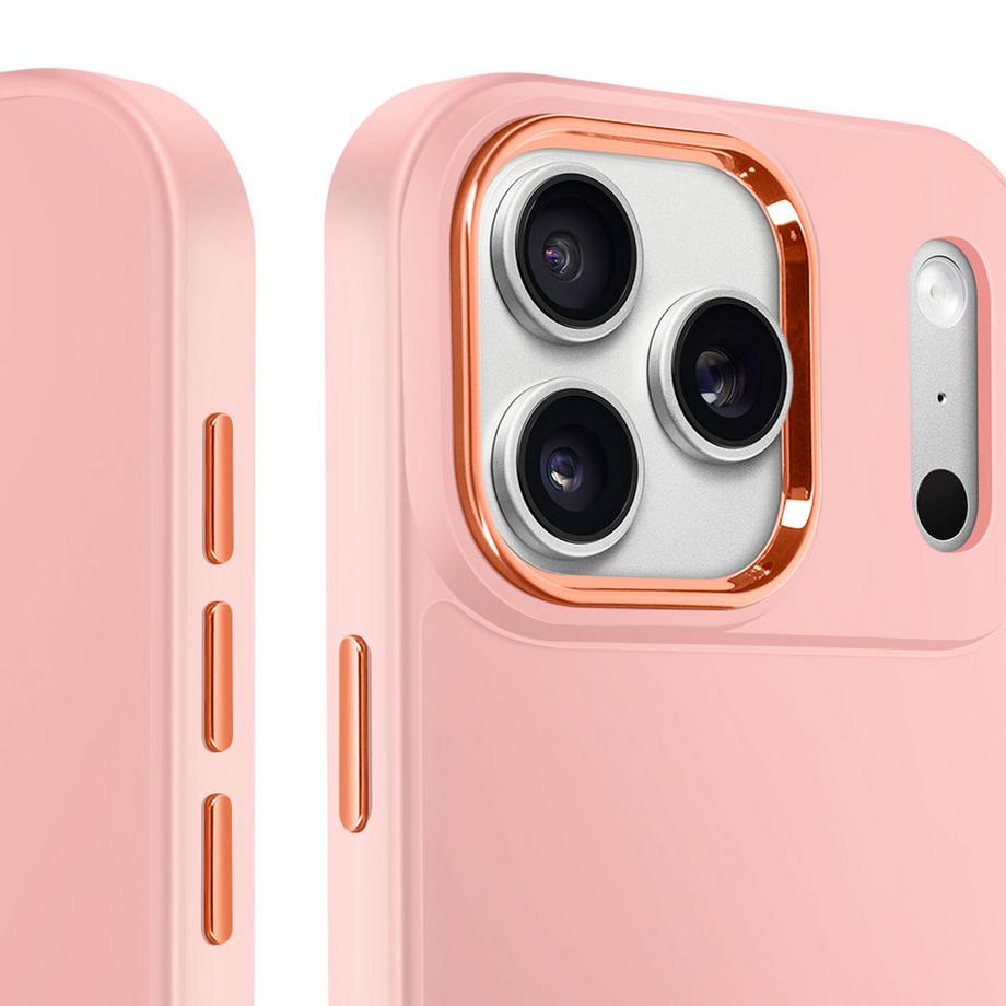 Avizar  Custodia per iPhone 17 Pro Max Finitura opaca con contorno fotocamera metallizzato 