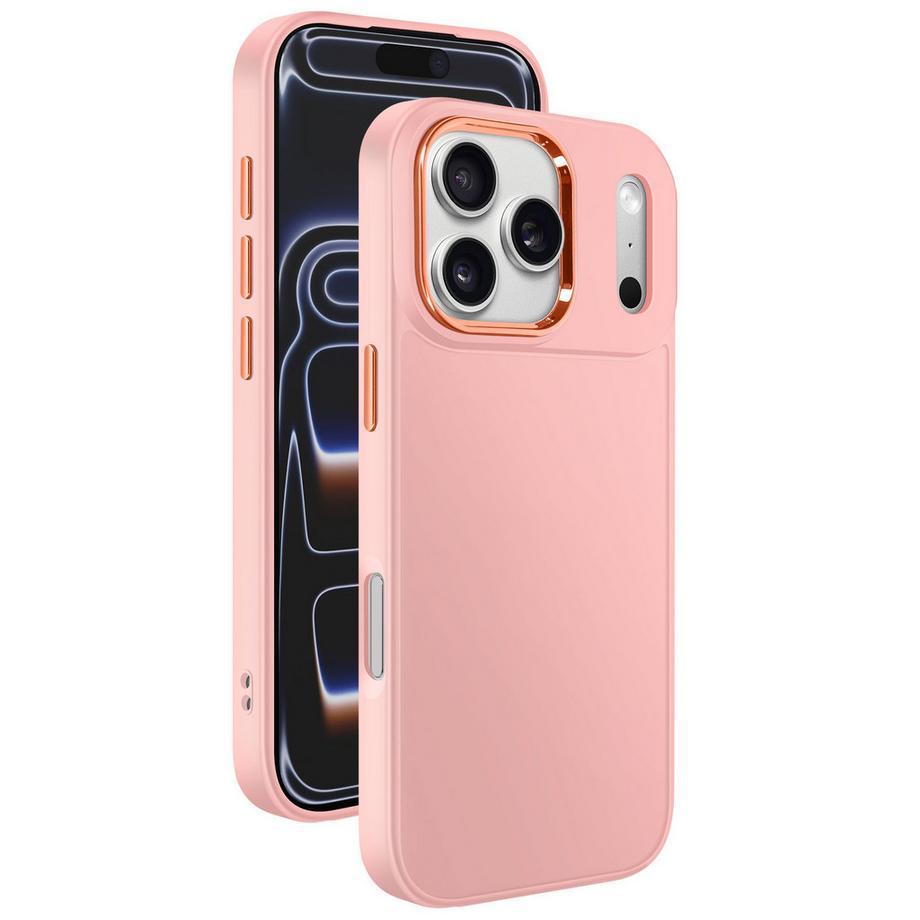 Custodia per iPhone 17 Pro Max Finitura opaca con contorno fotocamera metallizzato