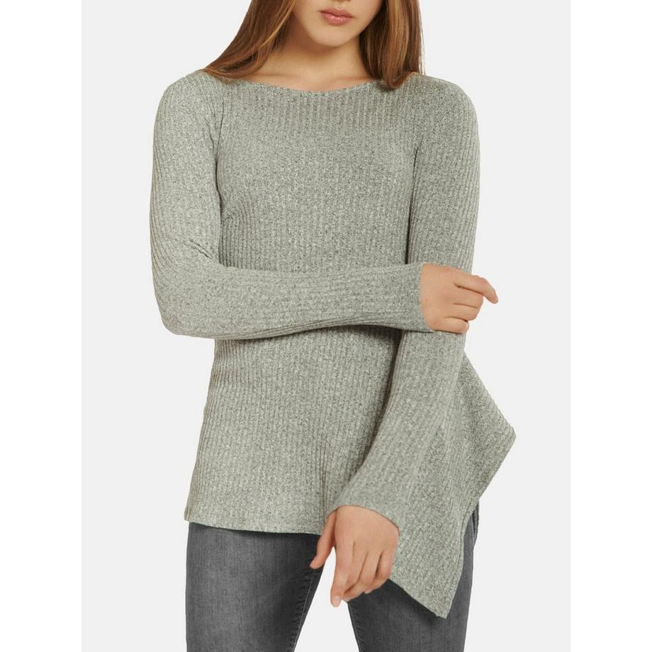 Top asimmetrico a manica lunga Cosy