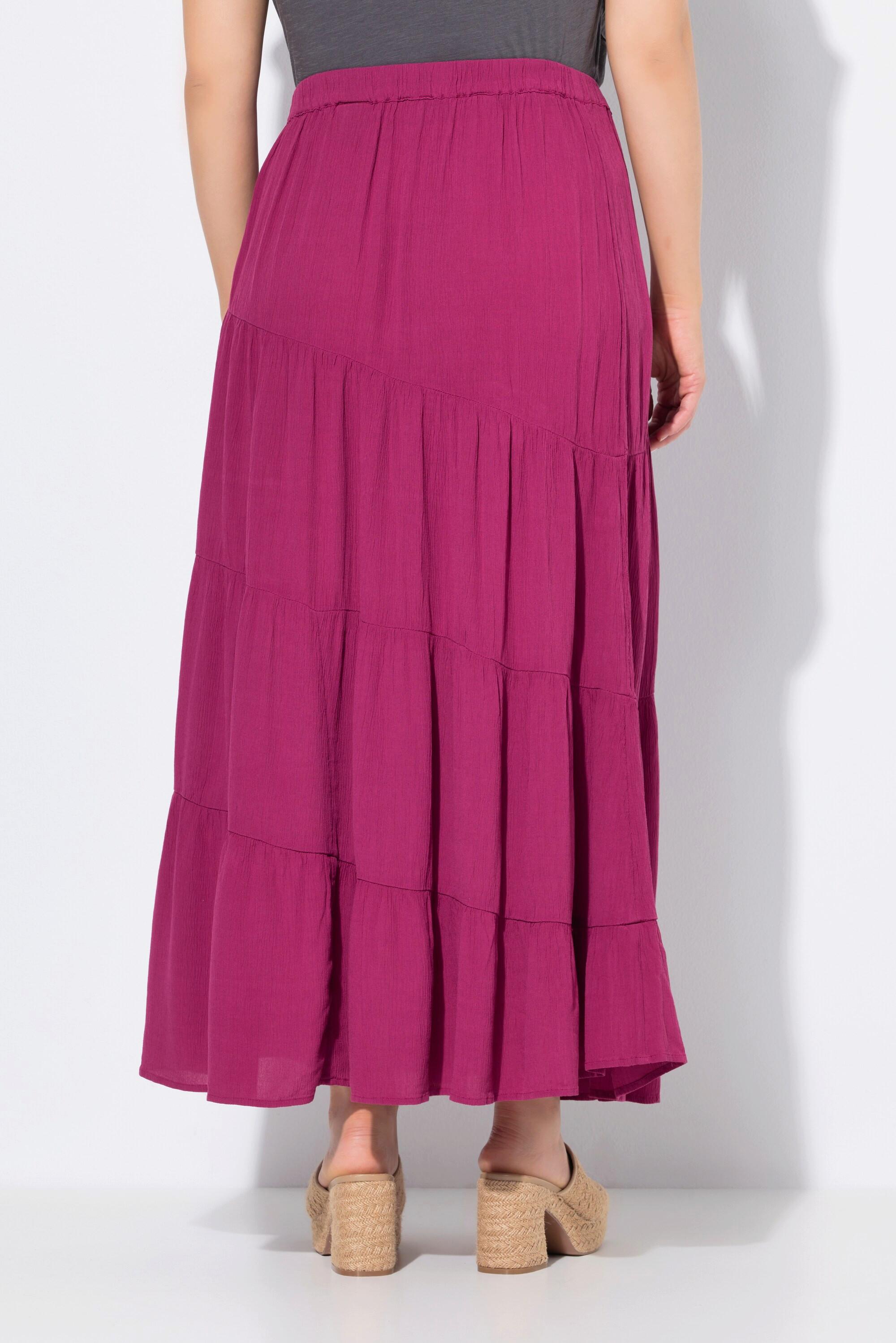 Ulla Popken Gonna Maxi Cuciture Diagonali Linea ad A Vita Elastica  