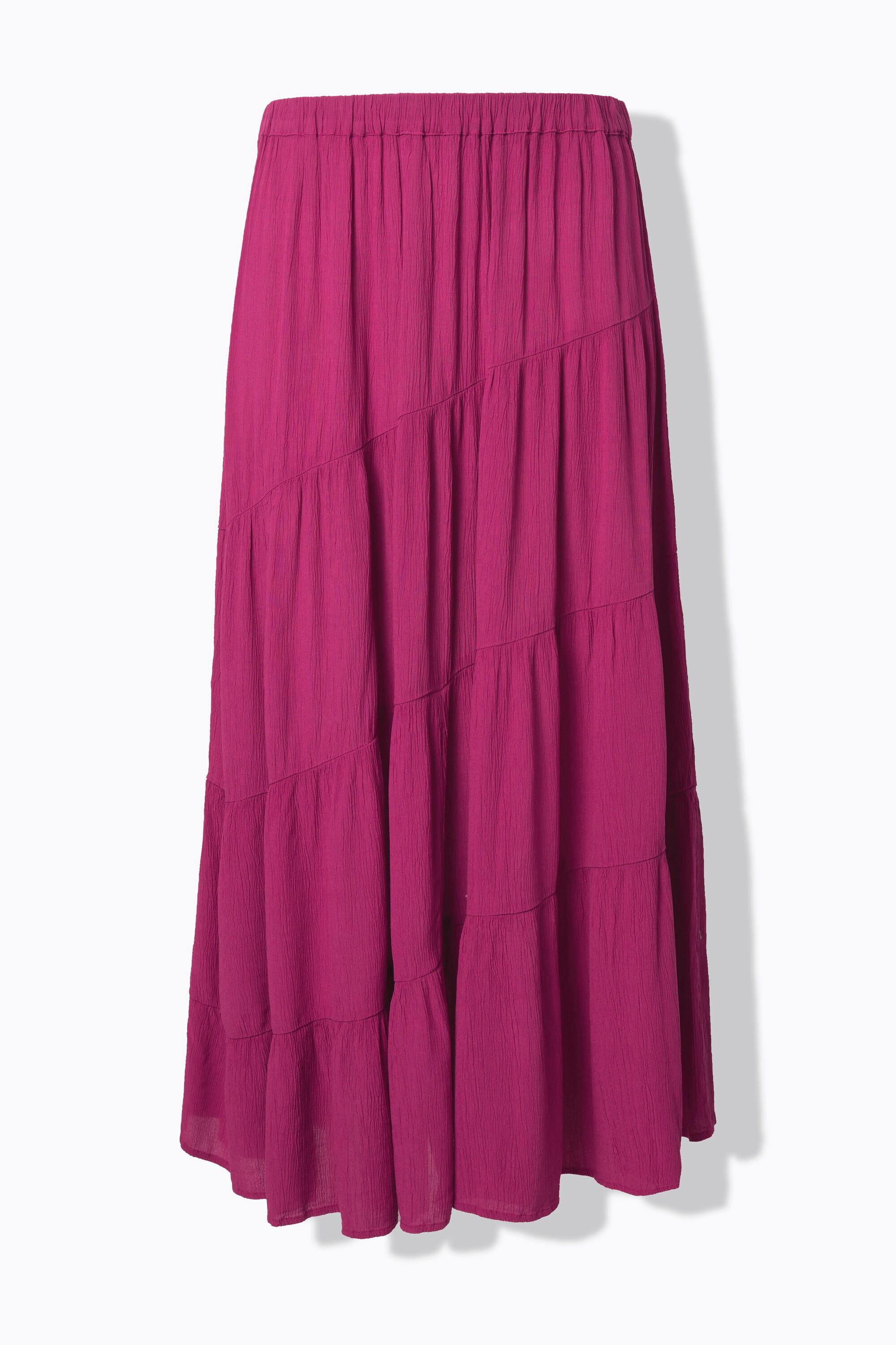 Ulla Popken Gonna Maxi Cuciture Diagonali Linea ad A Vita Elastica  