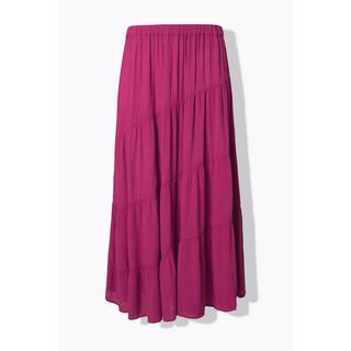 Ulla Popken Gonna Maxi Cuciture Diagonali Linea ad A Vita Elastica  