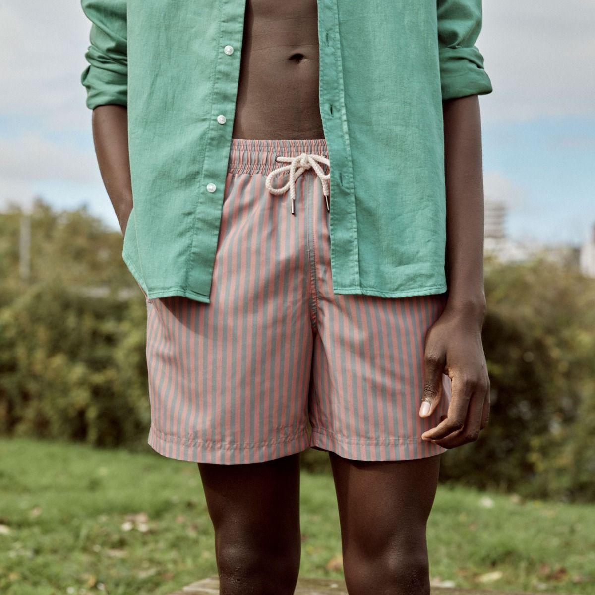 Faguo Mimizan Woven Gestreifte Badeshorts  