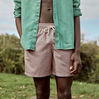 Faguo Mimizan Woven Gestreifte Badeshorts  