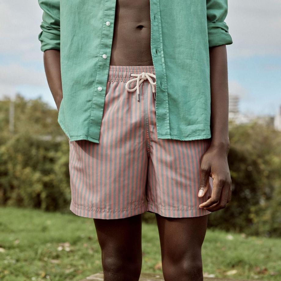 Faguo Mimizan Woven Gestreifte Badeshorts  