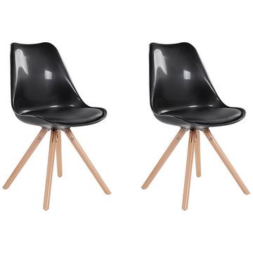 Set mit 2 Stühlen aus Kunststoff Modern DAKOTA