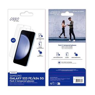 MYWAY  Pack 2 Verre Trempé pour Samsung Galaxy S23 FE/A54 5G 