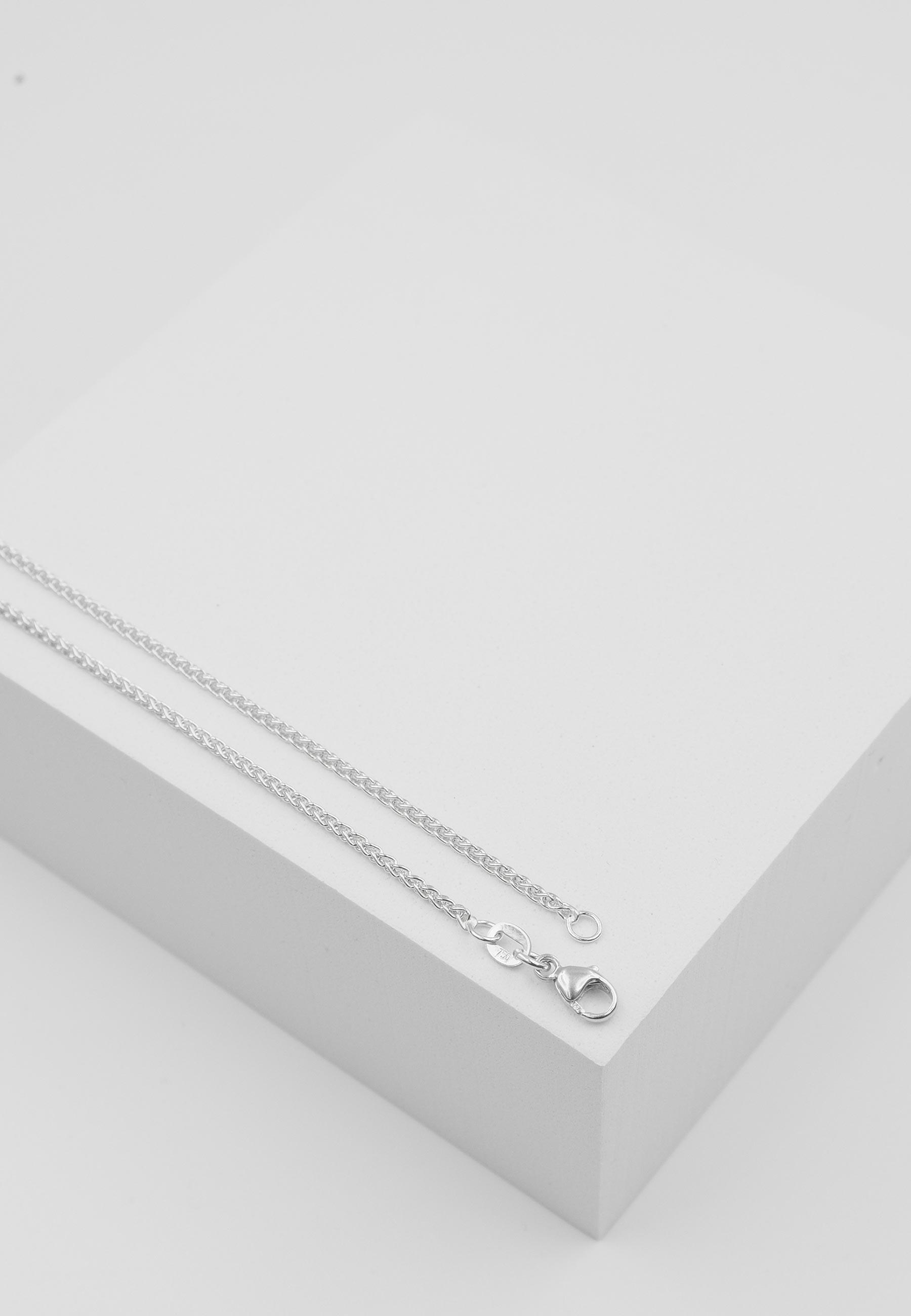 MUAU Schmuck  Collier Zopf Weissgold 750, 1.65mm, 60cm 
