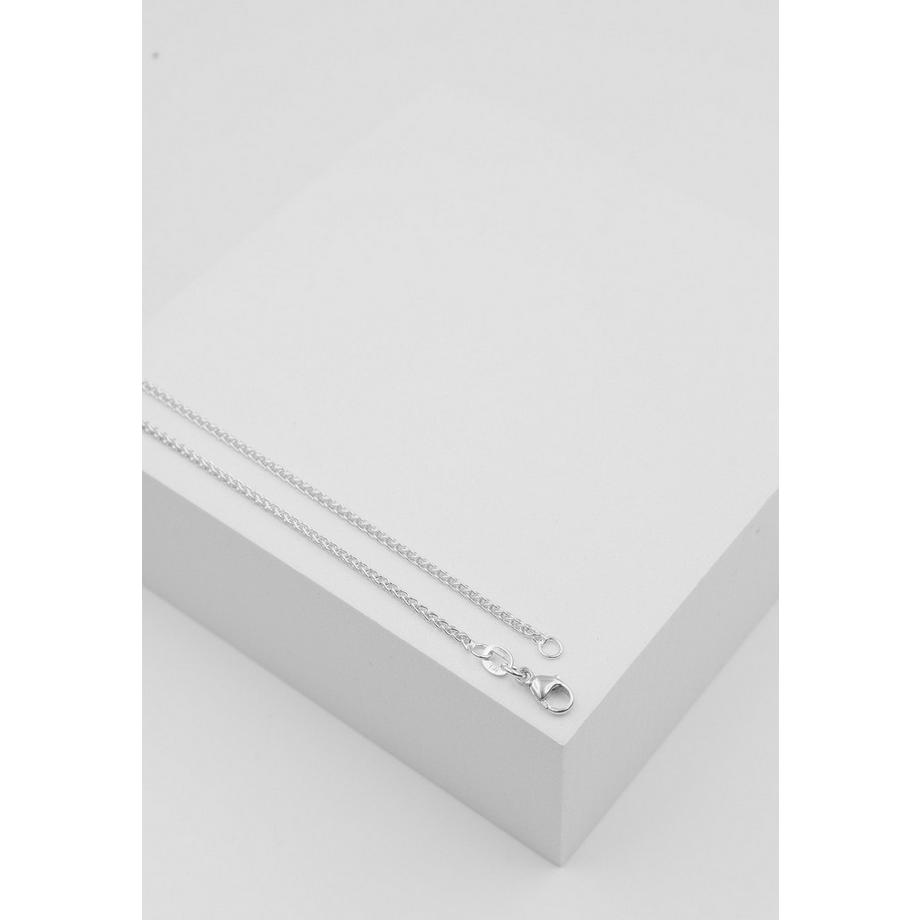 MUAU Schmuck  Collier Zopf Weissgold 750, 1.65mm, 60cm 