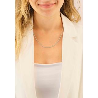 MUAU Schmuck  Collier Zopf Weissgold 750, 1.65mm, 60cm 