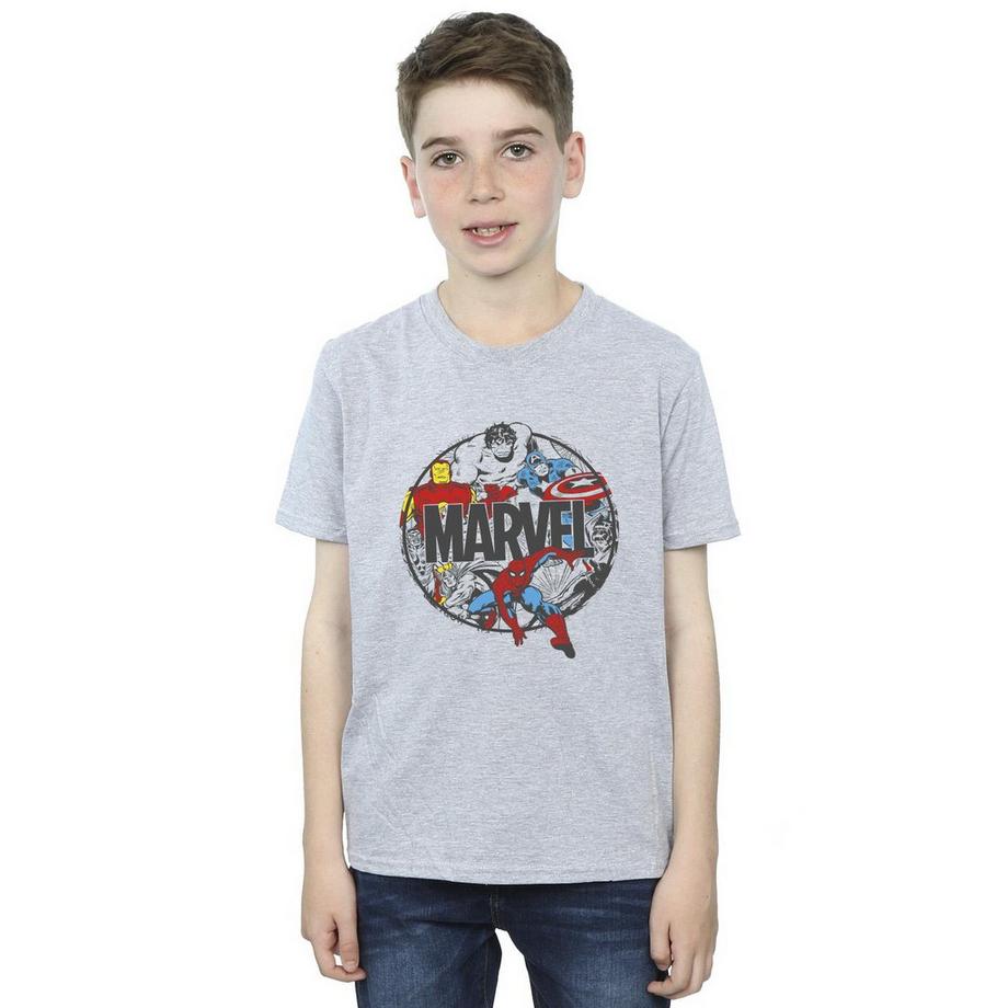 MARVEL  Character Circle TShirt 