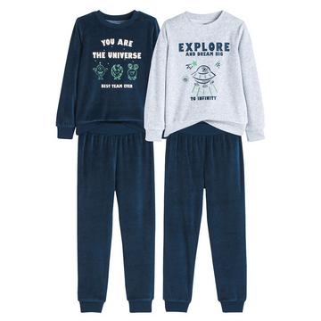 Lot de 2 pyjamas velours