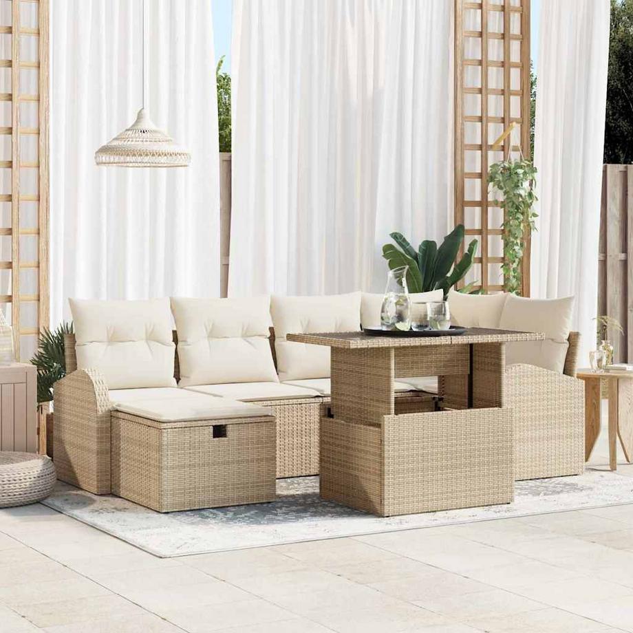 VidaXL Ensemble de canapé de jardin poly rattan  