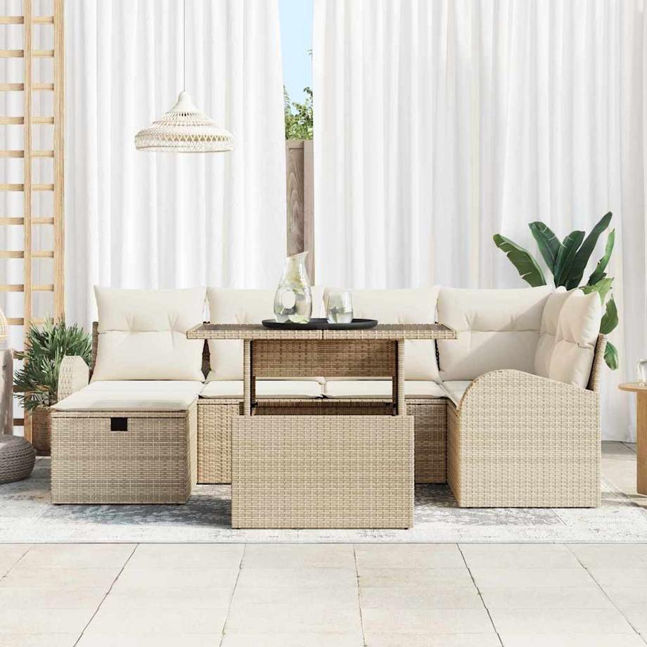 VidaXL Ensemble de canapé de jardin poly rattan  