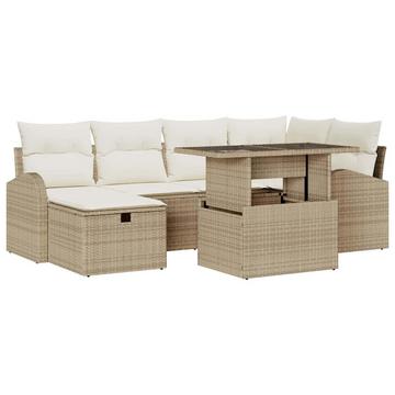 Ensemble de canapé de jardin poly rattan