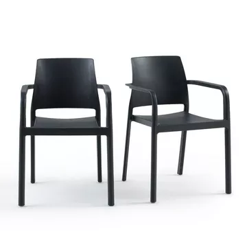 Lot de 2 fauteuils empilables polypropylène