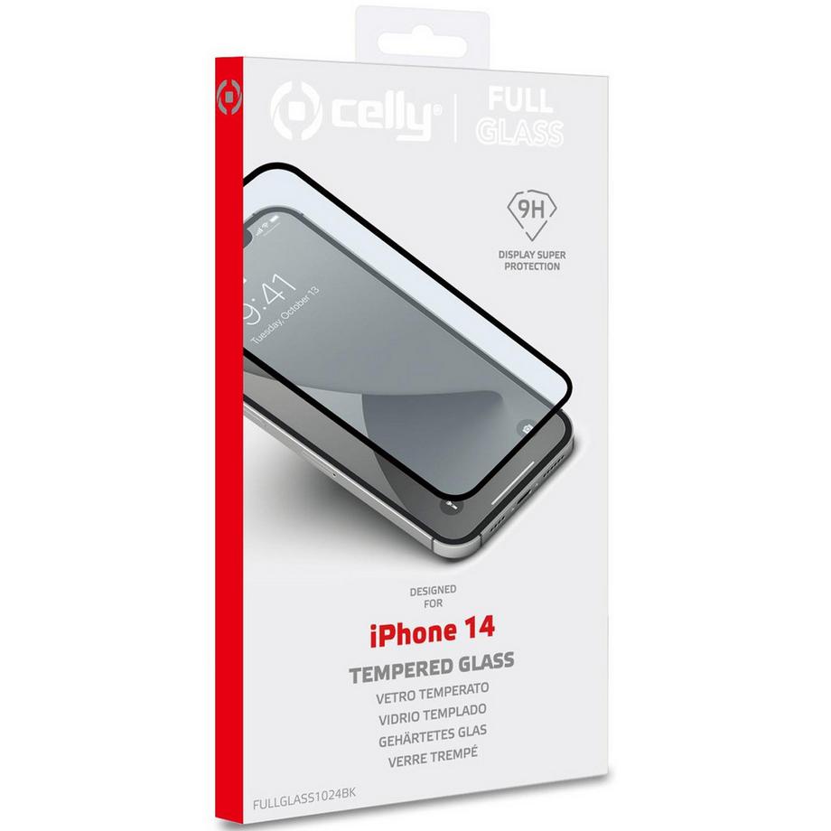 Celly  Displayschutzfolie aus gehärtetem Glas iPhone 14 
