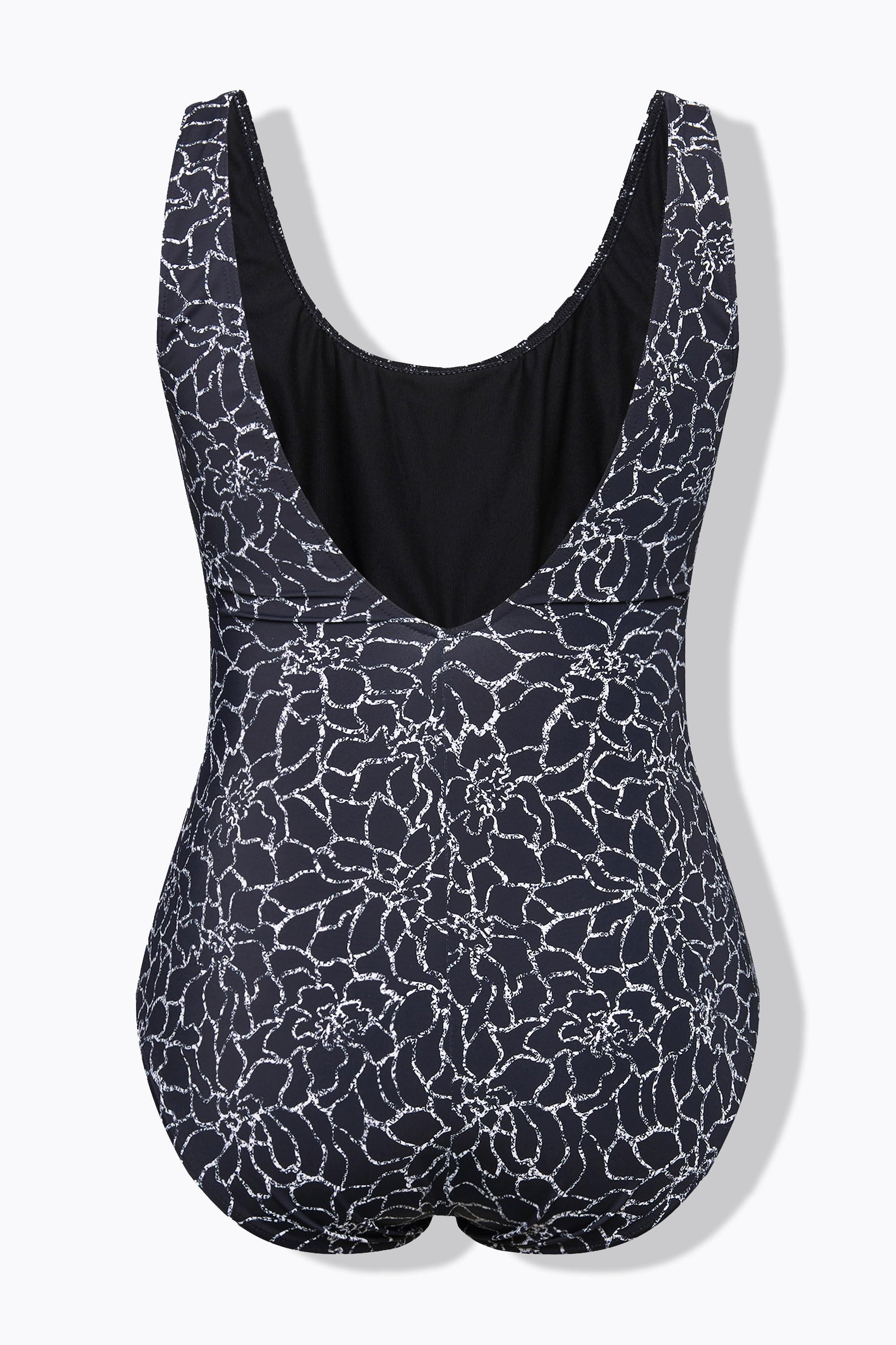 Ulla Popken Maillot de bain motif floral sans bonnets moulés  